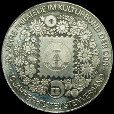 HELMUT K&Ouml;NIG: Cu/Ni-Medaille (1979). BERLIN - 30 JAHRE PHILATELIE IM KULTURBUND.