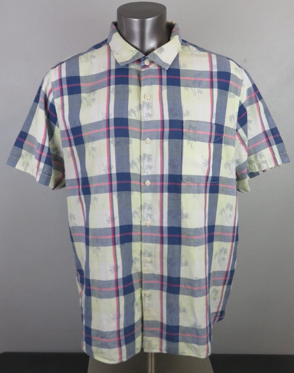 Mens Tommy Bahama Short Sleeve Button Front Shirt Size XXL Cotton Multicolor
