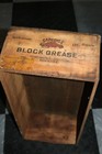 ORIGINAL vintage Socony-Vacuum Oil Company GARGOYLE block grease wood crate NICE — photo 1
