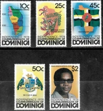 Dominica 1978 - National Independence - Set of 5 Stamps - Scott #602-6 - MNH