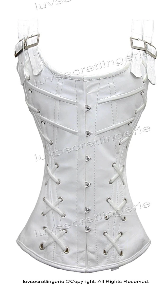 White Leather Corsets & Bustiers for Women for sale | eBay