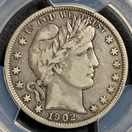 1902 (P) Barber Half Dollar - PCGS VF20 - Certified Problem-Free Very Fine 50c