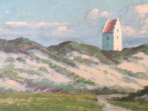 Daniel Boiesen (XIX-XX): OLD CHURCH, SKAGEN, original oil painting - Picture 3 of 7