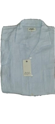 Chemise M MC Harford homme Lin bleu ciel neuf - Photo 1/4