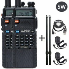 2X BAOFENG UV5R III TRI-BAND HAM RADIO 3800MAH HANDHELD TWO WAY WALKIE 48CM KIT