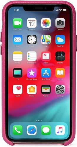 Decoded Coque arrière en cuir pleine fleur lavable pour iPhone X/XS Pop Color - Photo 5 sur 8