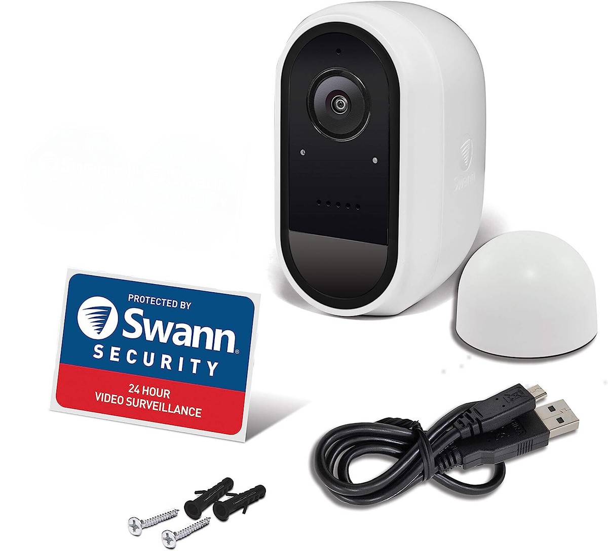 Swann Wire-Free 1080p HD Security Camera SWIFI-CAM Black/White