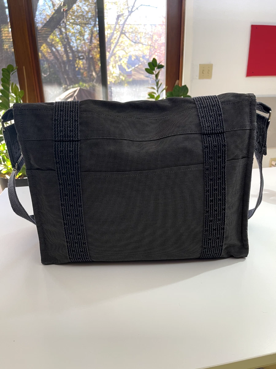 VINTAGE HERMES TOILE FOURRE TOUT BESACE MM CROSSBODY BAG EXCELLENT CONDITION