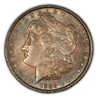 1889 $1 Morgan Silver Dollar - Luster - Light Rainbow Toning - SKU-D3780