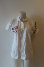 WOMENS SERGIO TACCHINI WHITE MULTI GRAPHIC DESIGN POLO SHIRT 12