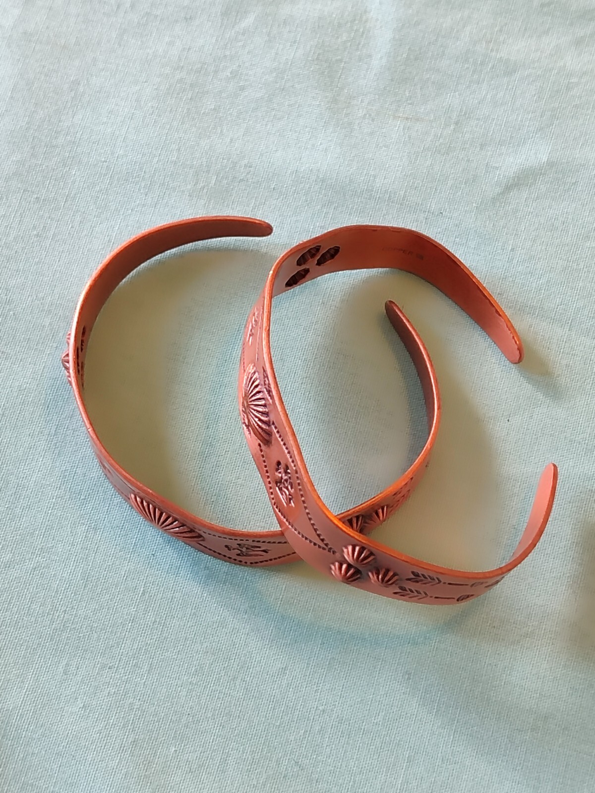Signed WCMO Solid Copper Cuff Bracelets Southwest… - image 2