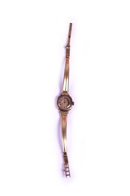 Bidlingmaier Damen Armbanduhr 585er 14K Gold Analog Handaufzug 30er Jahre Bifora - Bild 1 von 4