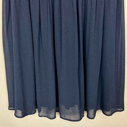 Torrid Chiffon Smocked Waist Dress Women’s Size 3X Short Sleeves Ruffled Navy - Picture 4 of 8