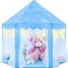 EVOIONOS Frozen Princess Tent for Girls, Kids Play Tent with Snowflake Lights...