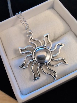 Sterling 925 Handarbeit Blazing Maya Sonne Halskette und Anhänger Sonderanfertigung
