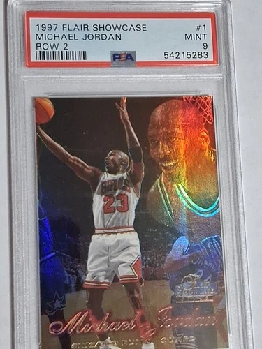 1997 Flair Showcase Michael Jordan Row 2 Seat #1 PSA 8 Chicago Bulls NBA HOF