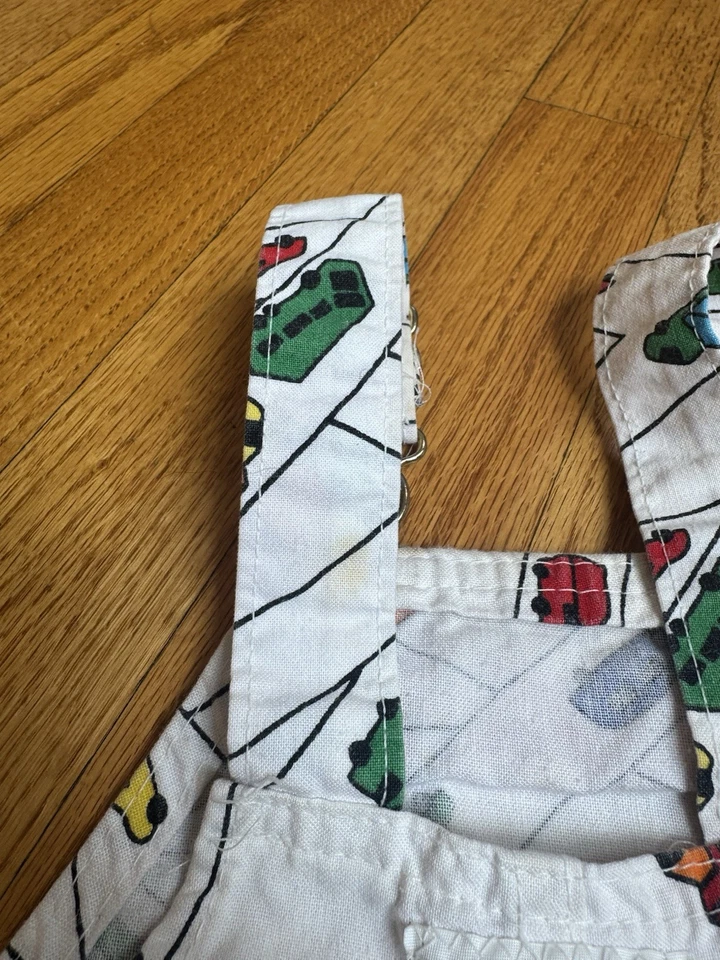 RARE Vintage Oshkosh Rainbow Car Truck Overalls 18 Mo Boys Flaws - Image 4 of 4