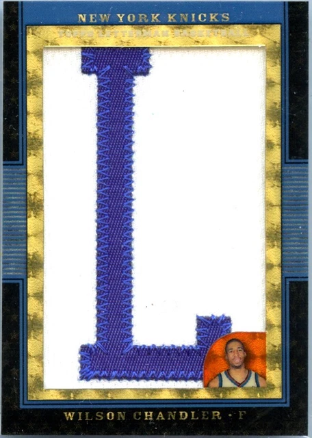 Wilson Chandler 2007-08 Topps Letterman Jumbo Superfractor Patch SP 1/1 KNICKS