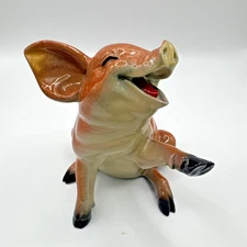 Vintage Kitty’s Critters Enameled Resin Pen Pals Pig Figurine Oscar 3.5” Tall
