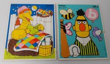 5 Sesame Street Wood Puzzles Bert Elmo Grover Big Bird Free ship