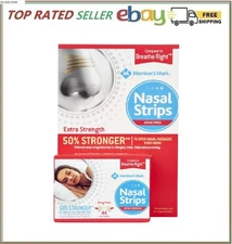 Member's Mark Extra Strength Nasal Strips Tan 44 Ct –Drug-Free Congestion Relief