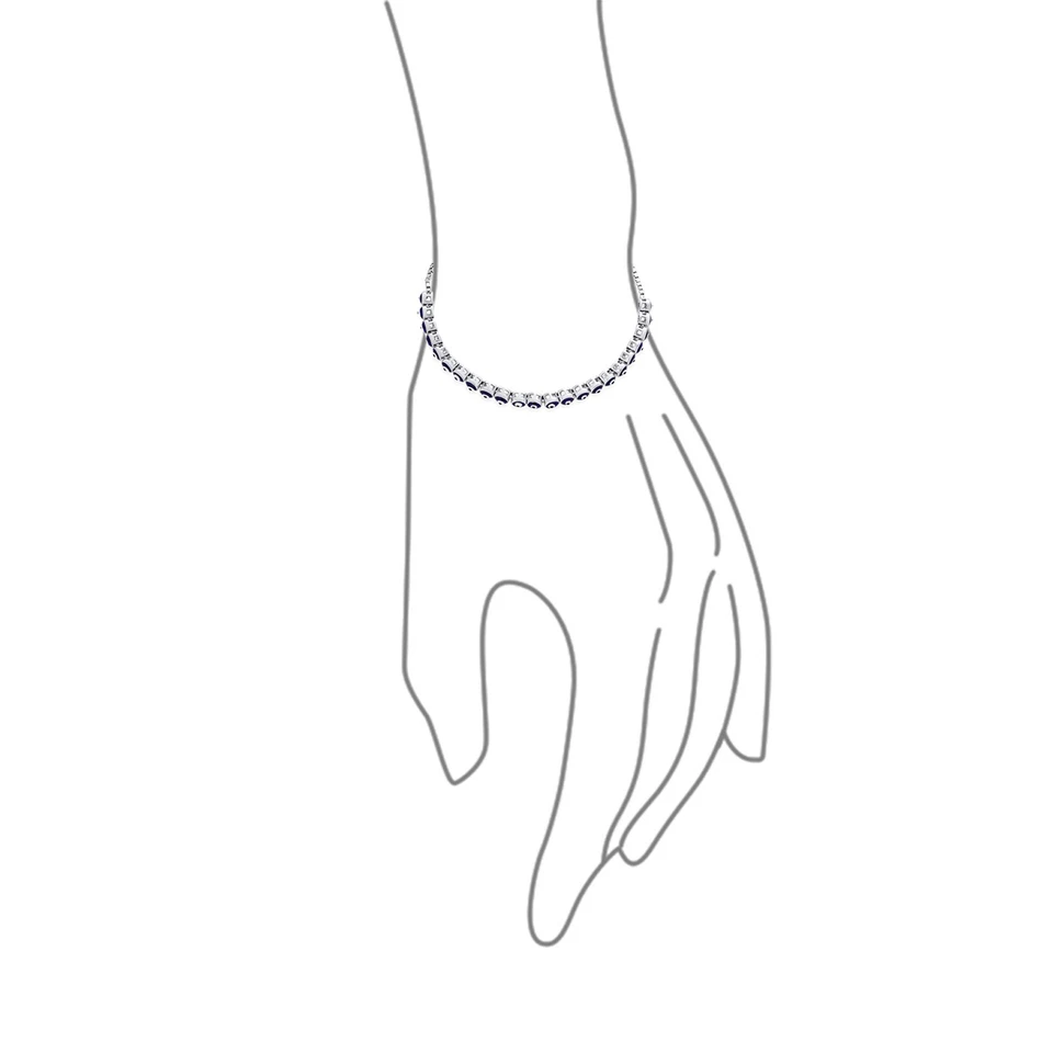 Colorful Eye Shape Thin Multi Color Evil Eye Bolo Bracelet Sterling Silver - Image 3 of 4