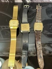Vintage Set Of 3 Tank Style Quartz Watches 2 Seiko  1 Citizen. All Parts Repair