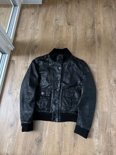 Ventcouvert women's Leather Biker Jacket Size: 36