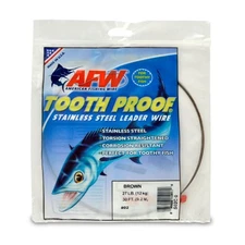 American Fishing Wire Tooth Proof Stainless Steel Single Strand Leader Wire,