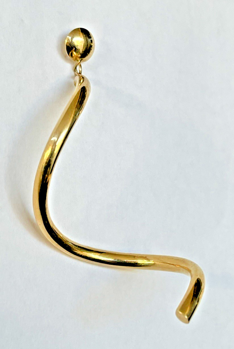 14KYG BEAUTIFUL TWISTED CIRCULAR DANGLE DROP EARR… - image 6