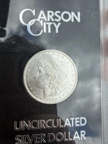 1882 Carson City Morgan Silver Dollar $1 Uncirculated 0.9 Fineness Uncertified