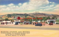 CO, Colorado Springs, Colorado, Rodeo Court Motel, Gas Station, Teich No 1BH109