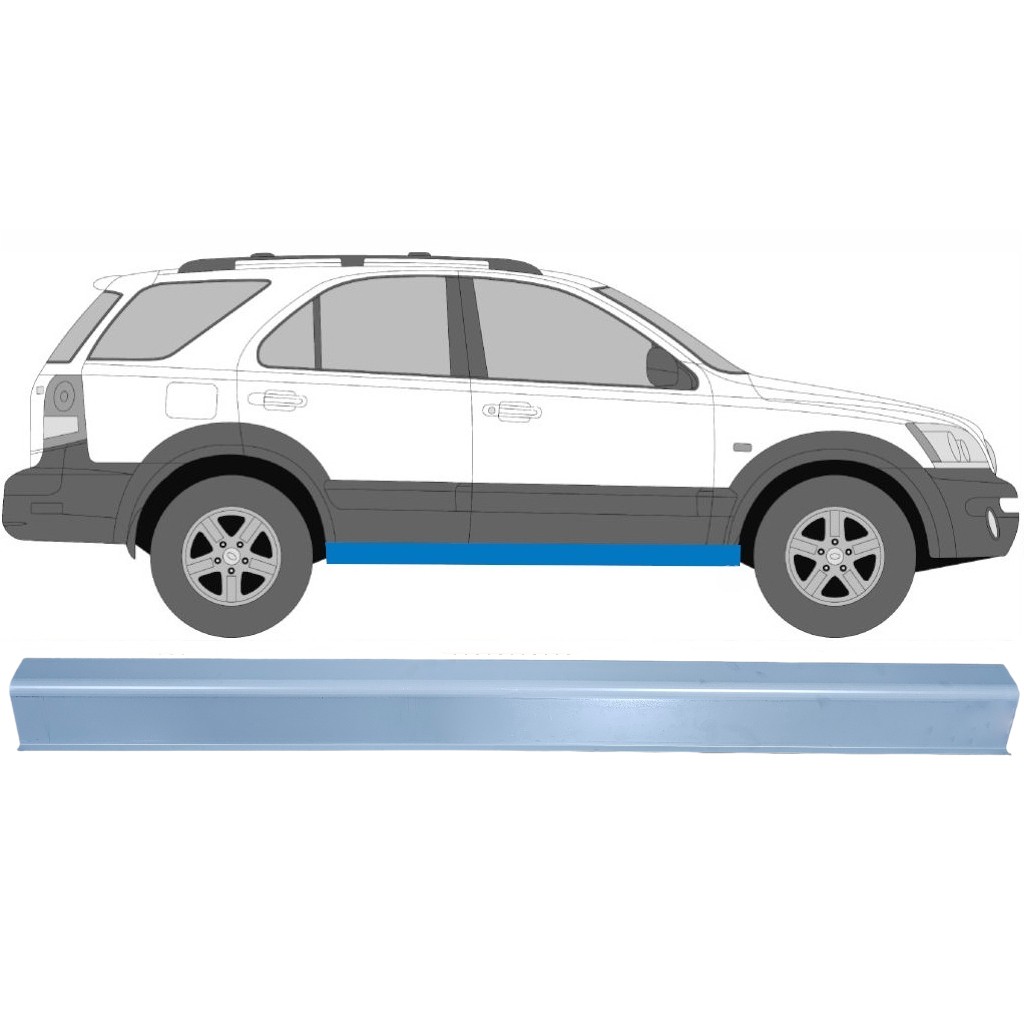 Sill repair panel for Kia Sorento 2002-2009 / Left = Right (symmetrical)
