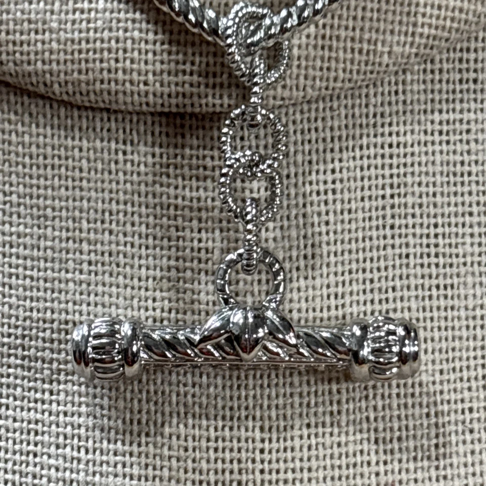 Pulseira de prata esterlina 925 Judith Ripka multi-fios 7,75" - Imagem 3 de 4