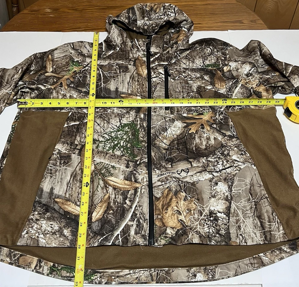 Realtree Edge Jacket Mens 2XL  Scent Factor Camo Hunting Hooded Coat - Image 4 of 4