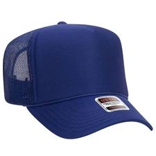 OTTO Cap 39-165 5 Panel High Crown Mesh Back Trucker Hat Foam Front Multi Colors