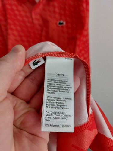 POLO LACOSTE SPORT NOVAK DJOKOVIC 3XL (TAGLIA 8) ARANCIONE NUOVA CON ETICHETTE - Foto 10 di 15