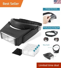 MAGDEPO Lightweight Headband Loupe with Easy Lens Change for Precision Tasks