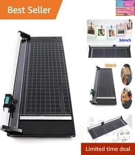 Precision Rotary Paper Trimmer - 36 Inch Heavy Duty Cutter for Crafts & Office