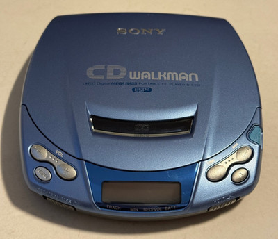 Sony Discman D-E201 Digital Mega Bass CD Walkman Player Tragbar Blau