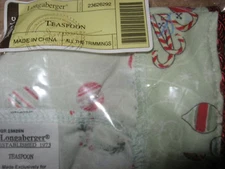 Longaberger Teaspoon Basket Liner All The Trimmings Fabric MINT in bag FREESHIP!