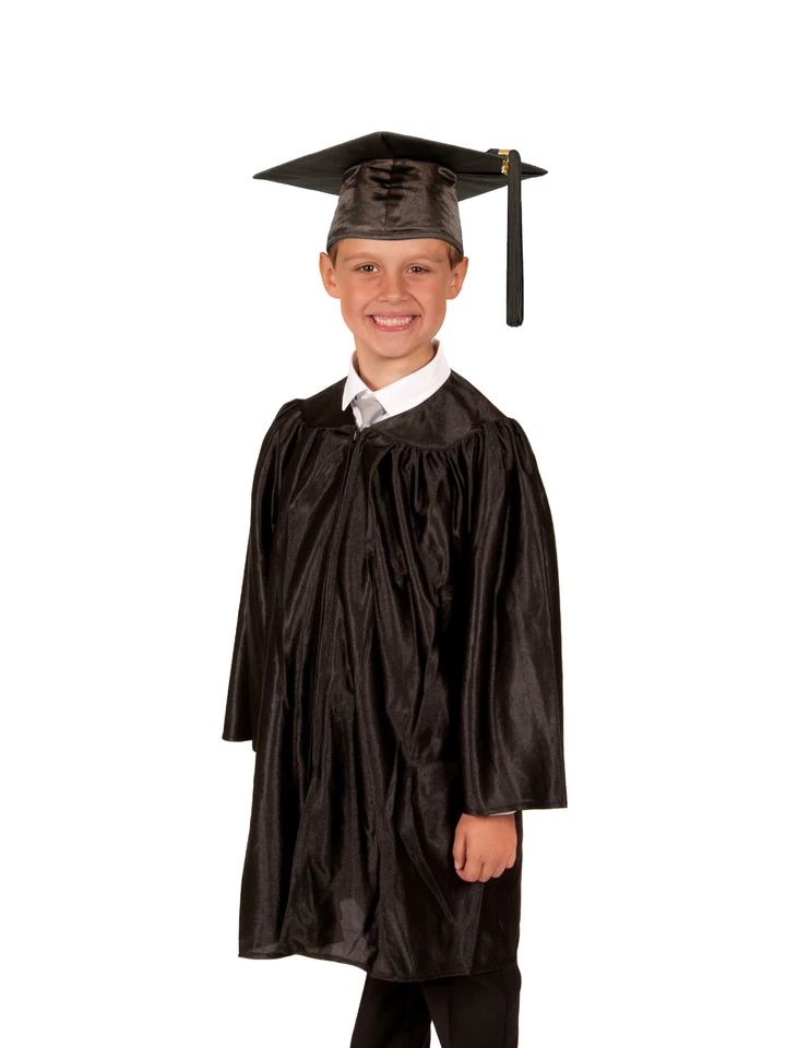 GRADUATION ATTIRE Children's Primary School Graduation Gown and Cap - Shiny