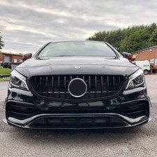 F&uuml;r Mercedes W117 C117 2013-19 Frontgrill GT K&uuml;hlergrill Gl&auml;nzend Schwarz