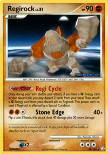 Regirock - 38/146 - Rare LP, English Pokemon Legends Awakened