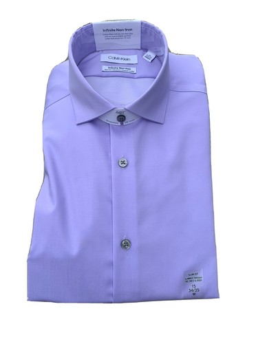 Non-Iron Lavender Slim Fit Stretch 