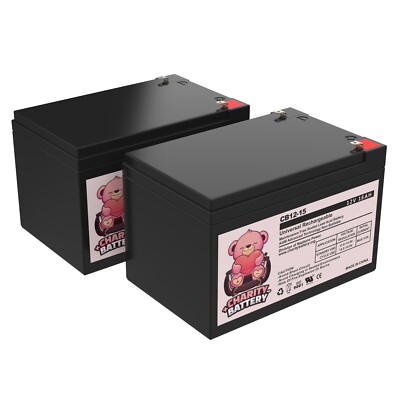2 PACK NEW 12V 15AH F2 Wheelchair Scooter Battery Replaces Kung Long WP12-12
