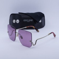Roberto Cavalli SRC061 0594 Shiny Light Gold/Purple 63-16-145 Sunglasses New ...