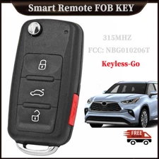 NBG010206T Keyless-Go for Volkswagen Proximity Folding Remote Key Fob 315MHz