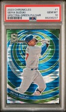 SEIYA SUZUKI 2023 CHRONICLES SPECTRA [GREEN PULSAR 8/25]-PSA 10-P1-CHICAGO