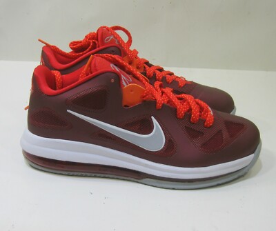 Nike LeBron 9 Low Cherry  510811-600  TEAM RED/WOLF GREY-CHALLENGE MEN Size 9.5